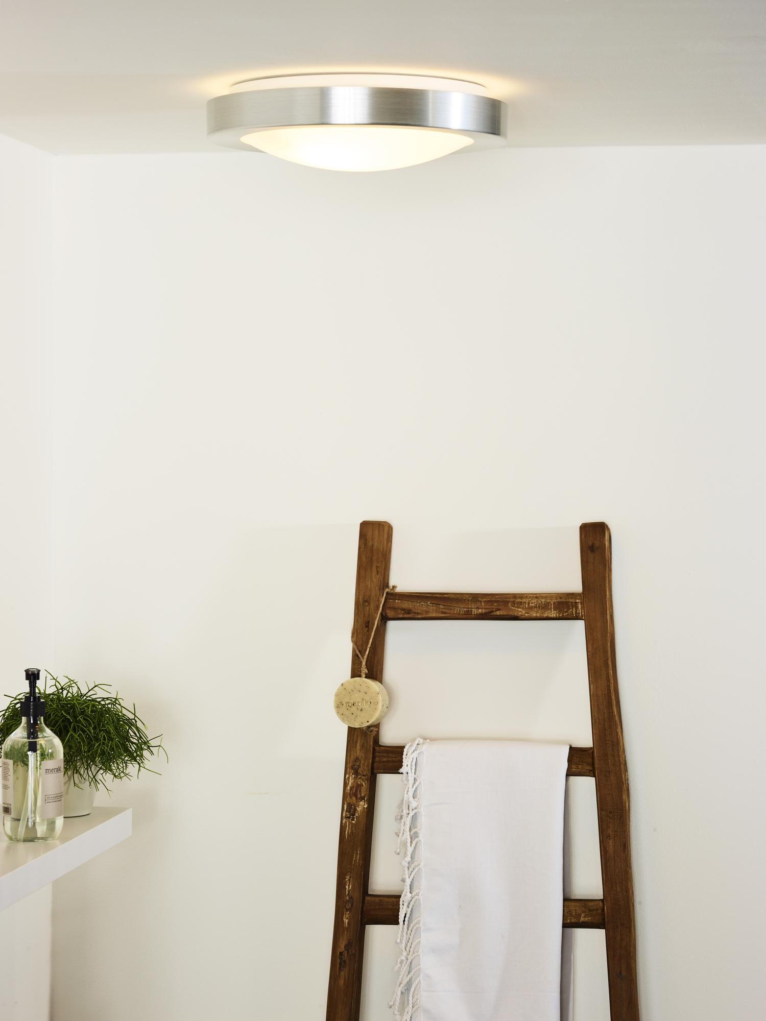 FRESH - Plafonnière Badkamer - Ø 35 cm - 2xE27 - IP44 - Mat chroom