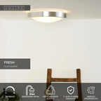 FRESH - Plafonnière Badkamer - Ø 35 cm - 2xE27 - IP44 - Mat chroom