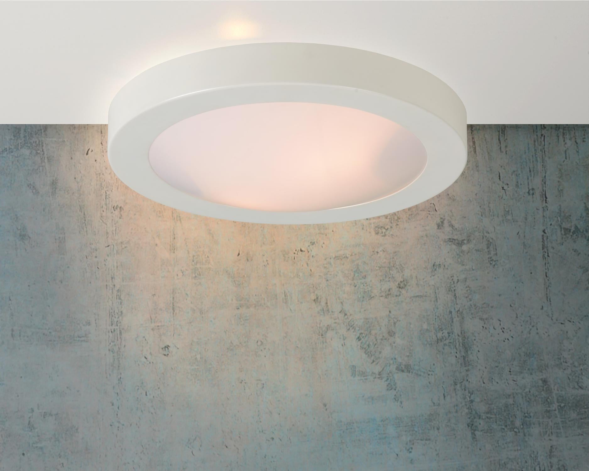 FRESH - Plafonnière Badkamer - Ø 35 cm - 2xE27 - IP44 - Wit