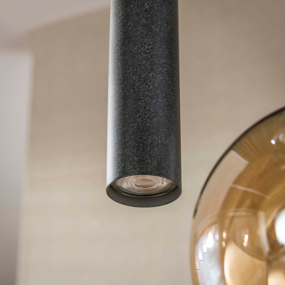 Hanglamp Sfera Tricolore getrapt artic zwart - 5-lichts, diameter 50 cm