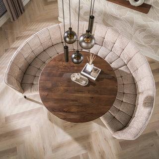 Pendant lamp Sfera Tricolore tiered sienna brown frosted - 5-light, diameter 50 cm