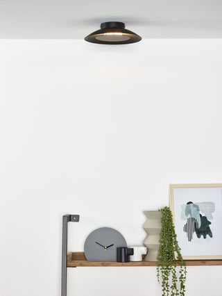 FOSKAL - Plafonnier - Ø 21,5 cm - LED - 1x6W 2700K - Noir