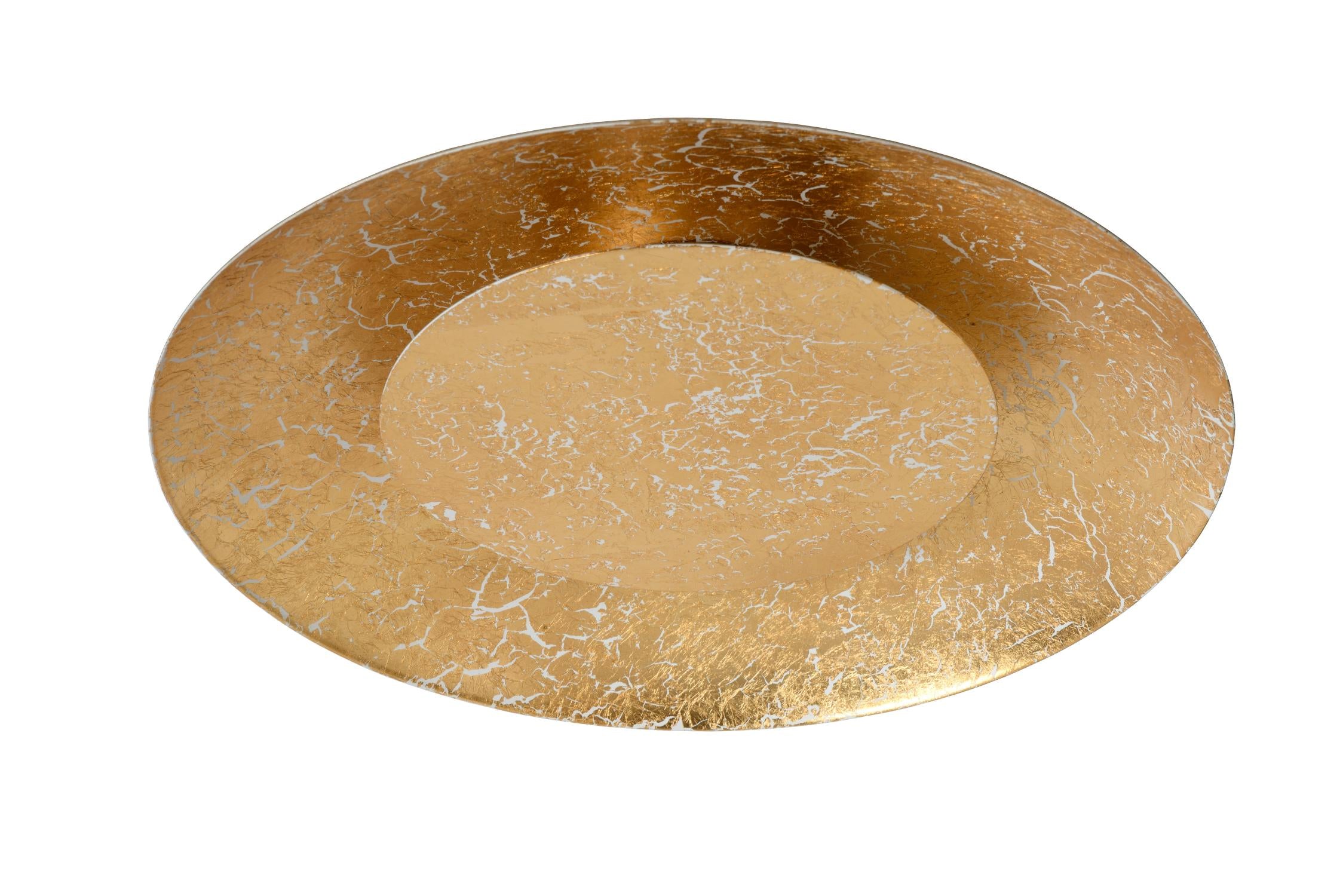 FOSKAL - Plafonnier - Ø 34,5 cm - LED - 1x12W 2700K - Laiton