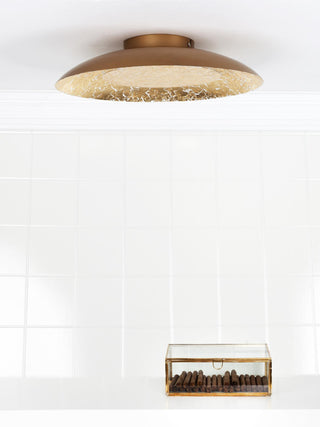 FOSKAL - Plafonnier - Ø 34,5 cm - LED - 1x12W 2700K - Laiton