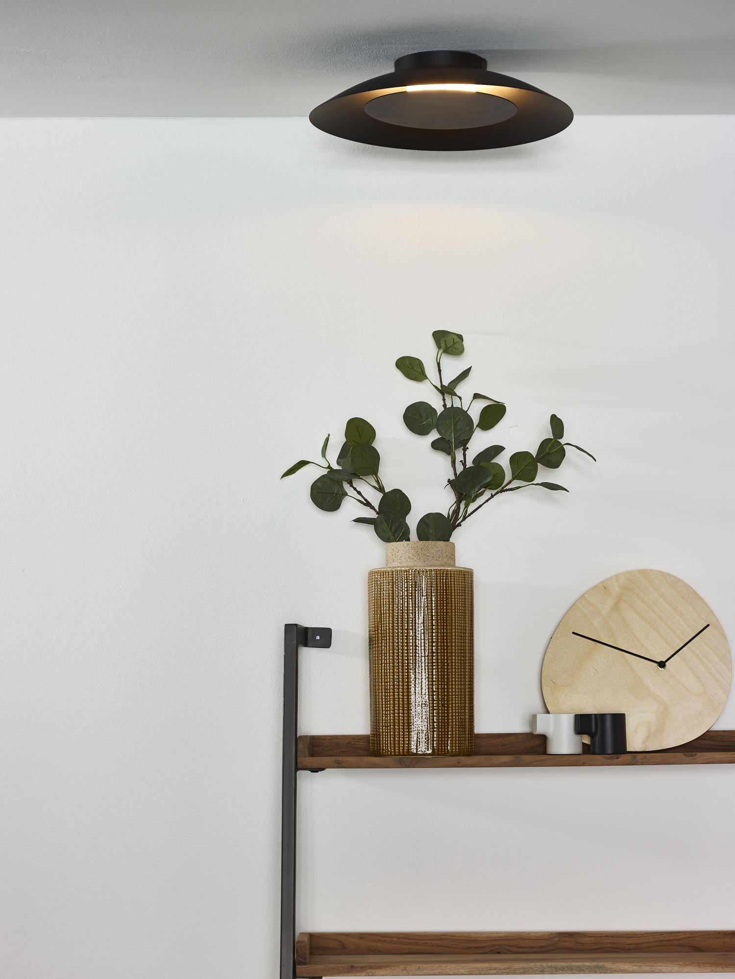 FOSKAL - Plafonnière - Ø 34,5 cm - LED - 1x12W 2700K - Zwart