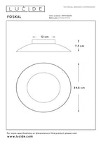 FOSKAL - Ceiling light - Ø 34.5 cm - LED - 1x12W 2700K - Black
