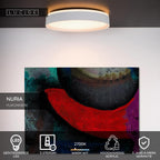 NURIA - Plafonnier - Ø 30 cm - LED 3 StepDim - 1x18W 2700K - Blanc