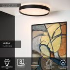 NURIA - Plafonnière - Ø 50 cm - LED 3 StepDim - 1x36W 2700K - Zwart