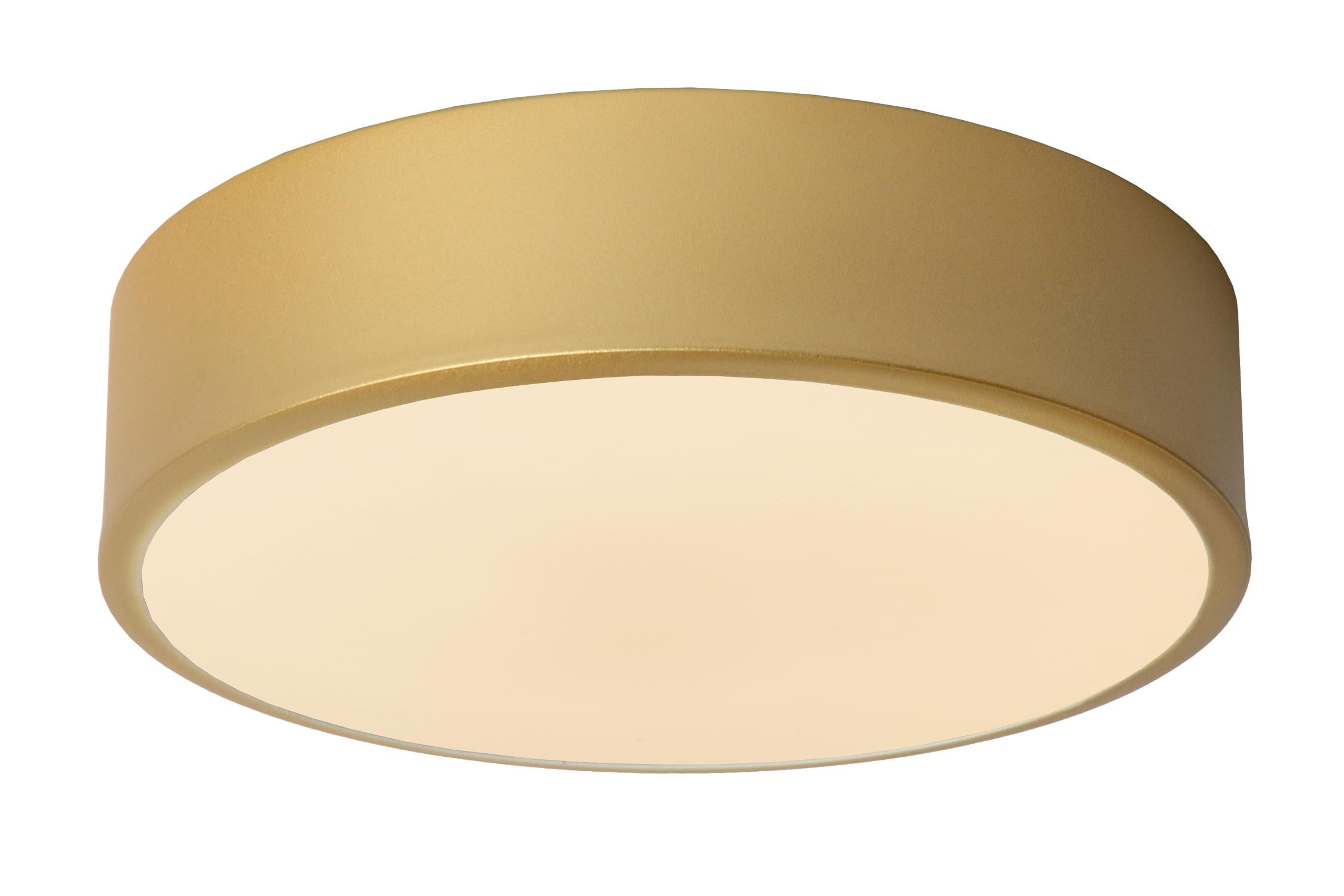 UNAR - Plafonnier - Ø 20 cm - LED 3 StepDim - 1x12W 2700K - Or mat / Laiton