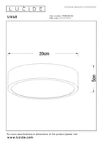 UNAR - Plafonnier - Ø 20 cm - LED 3 StepDim - 1x12W 2700K - Or mat / Laiton