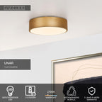 UNAR - Plafonnier - Ø 20 cm - LED 3 StepDim - 1x12W 2700K - Or mat / Laiton
