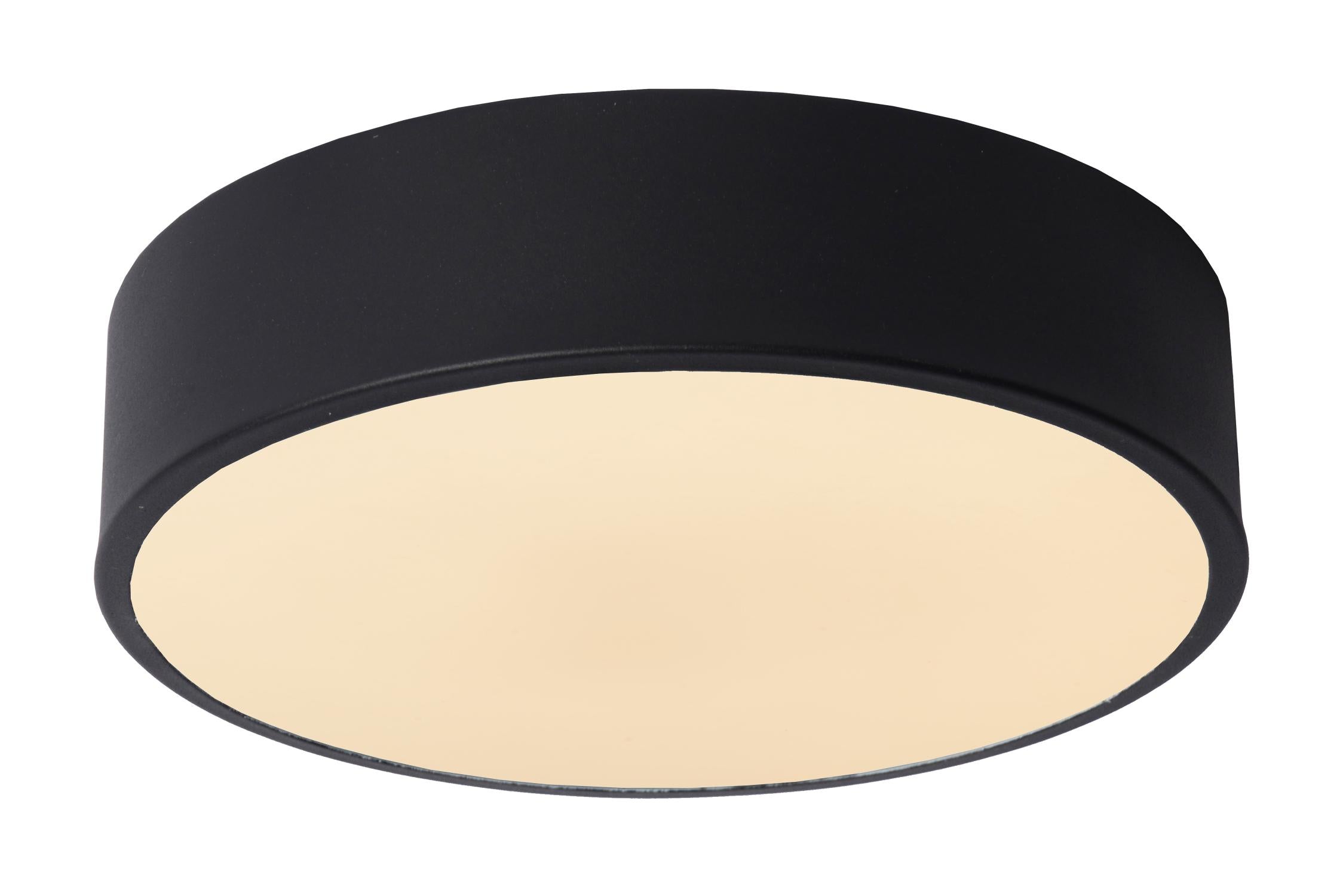 UNAR - Plafonnière - Ø 20 cm - LED 3 StepDim - 1x12W 2700K - Zwart