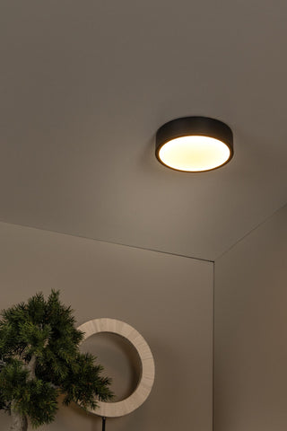UNAR - Plafonnière - Ø 20 cm - LED 3 StepDim - 1x12W 2700K - Zwart