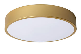 UNAR - Plafonnière - Ø 30 cm - LED 3 StepDim - 1x18W 2700K - Mat Goud / Messing