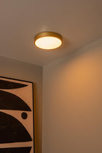 UNAR - Plafonnière - Ø 30 cm - LED 3 StepDim - 1x18W 2700K - Mat Goud / Messing