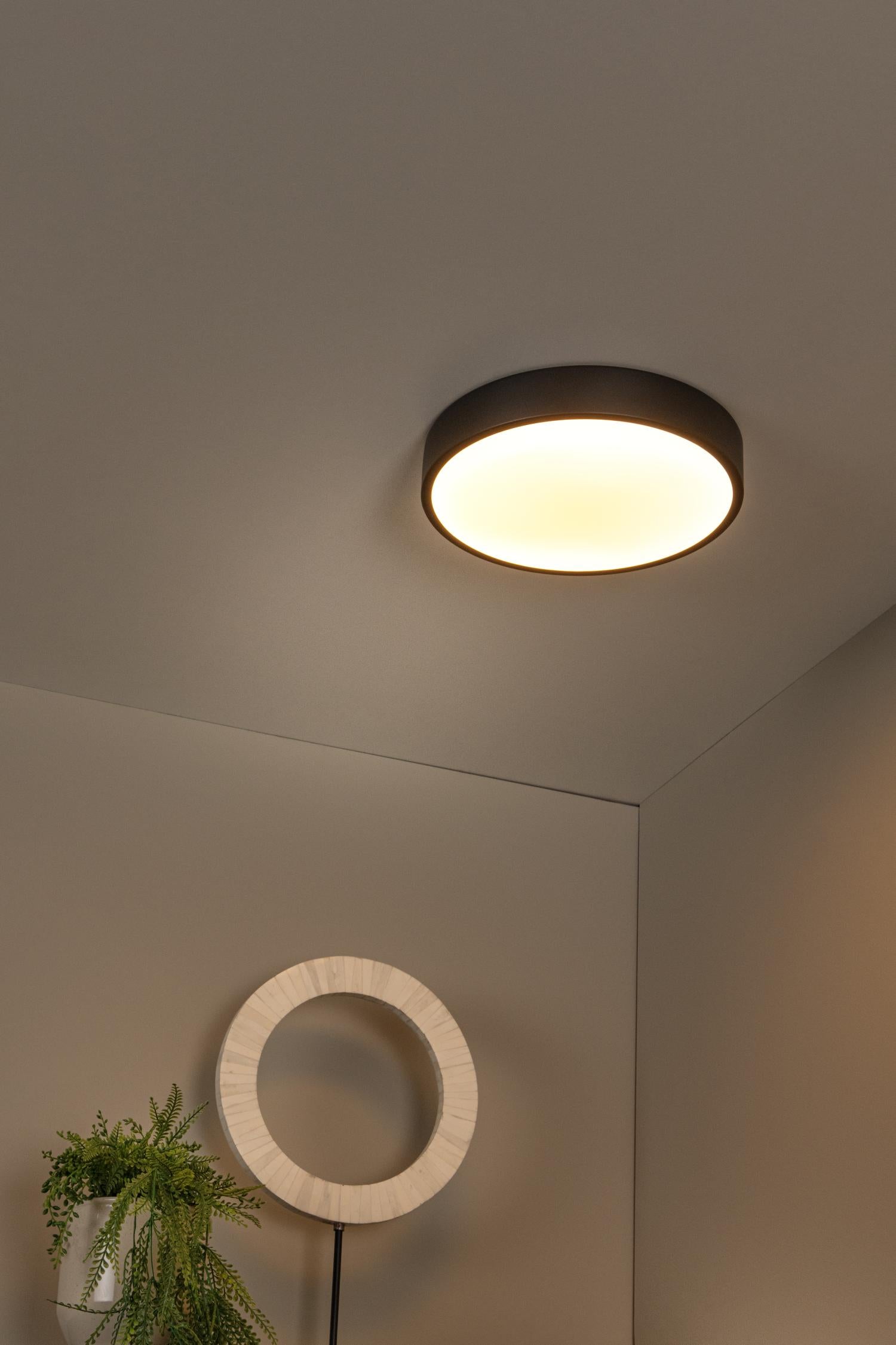 UNAR - Plafonnière - Ø 30 cm - LED 3 StepDim - 1x18W 2700K - Zwart