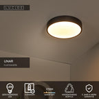 UNAR - Plafonnière - Ø 30 cm - LED 3 StepDim - 1x18W 2700K - Zwart