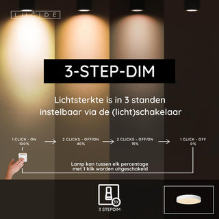 UNAR - Plafonnier - Ø 39,5 cm - LED 3 StepDim - 1x24W 2700K - Blanc