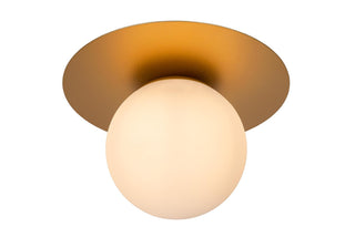 TRICIA - Plafonnière - Ø 25 cm - 1xE27 - Mat Goud / Messing