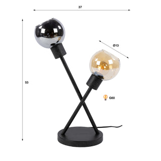 Table lamp Sfera Tricolore artic black - 2-light, 53 cm high