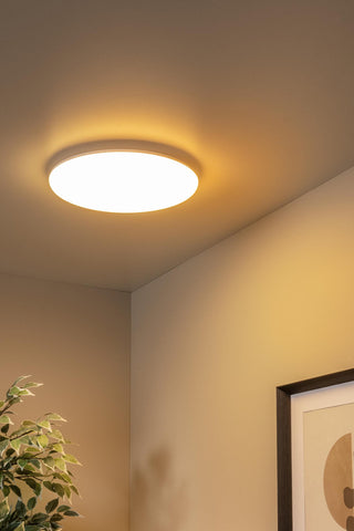 OLSON - Plafonnière Badkamer - Ø 35 cm - LED - CCT - 1x36W 3000K/6500K - IP44 - Opaal