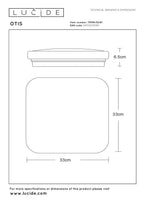 OTIS - Plafonnier - LED - 1x32W 3000K - Opale