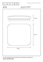 OTIS - Plafonnière - LED - 1x42W 3000K - Opaal