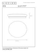 OTIS - Plafonnière - Ø 34 cm - LED - 1x24W 3000K - Opaal