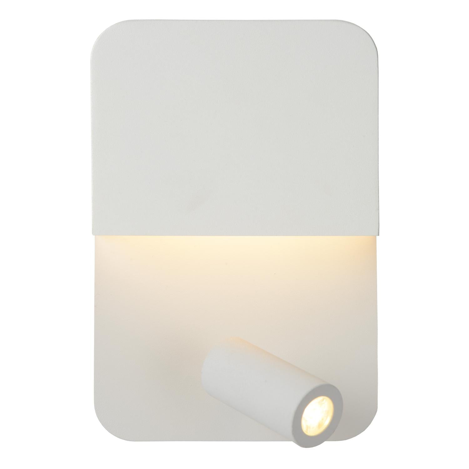 BOXER - Lampe de chevet / Applique murale - LED - 3000K - Avec port de charge USB - Blanc