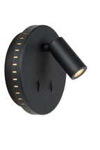 BENTJER - Bedlamp / Wandlamp - Ø 14 cm - LED - 3000K - Zwart