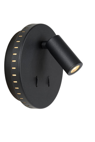 BENTJER - Bedlamp / Wandlamp - Ø 14 cm - LED - 3000K - Zwart