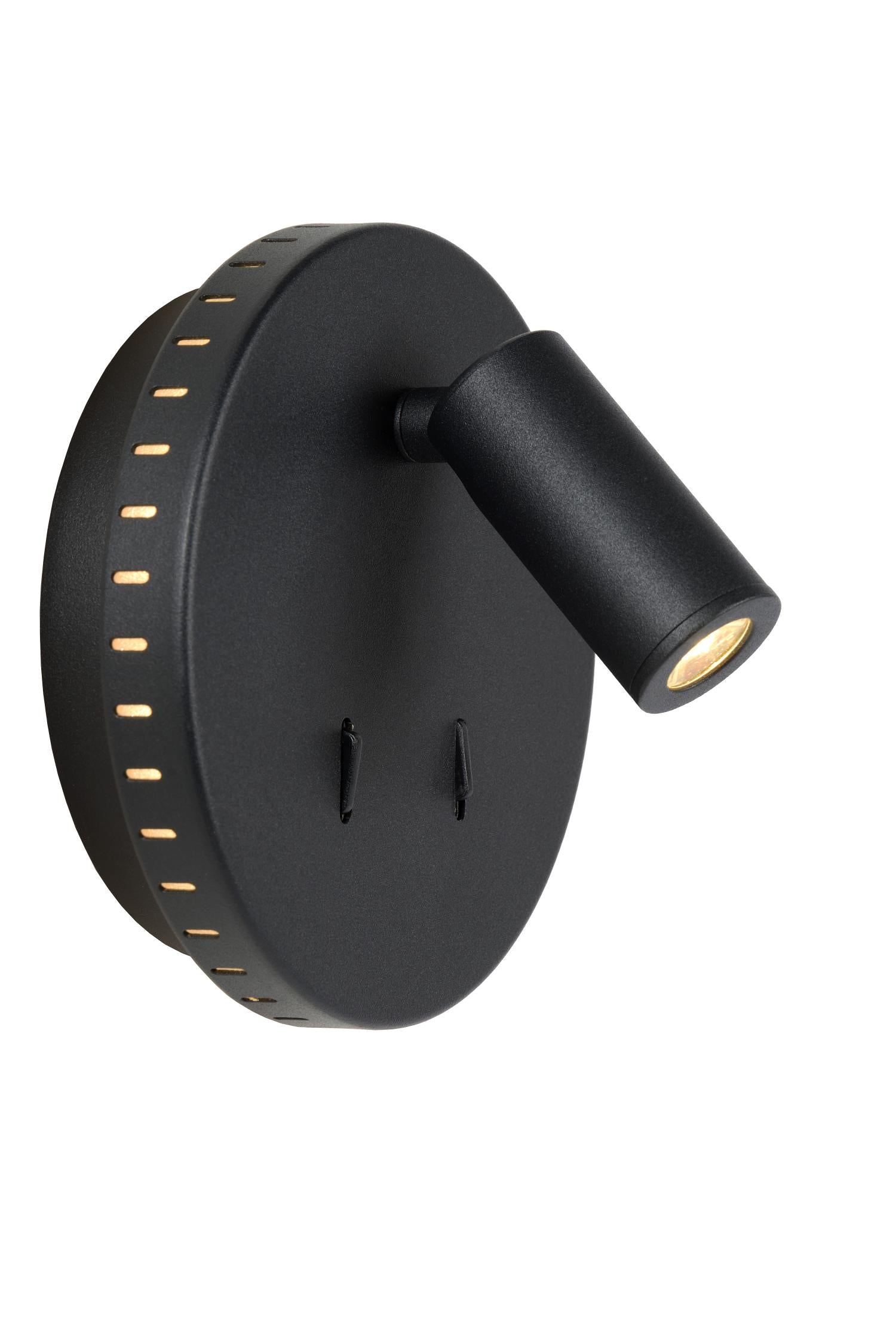 BENTJER - Bedlamp / Wandlamp - Ø 14 cm - LED - 3000K - Zwart