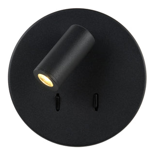 BENTJER - Bedlamp / Wandlamp - Ø 14 cm - LED - 3000K - Zwart