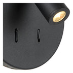 BENTJER - Bedlamp / Wandlamp - Ø 14 cm - LED - 3000K - Zwart