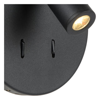 BENTJER - Bedlamp / Wandlamp - Ø 14 cm - LED - 3000K - Zwart