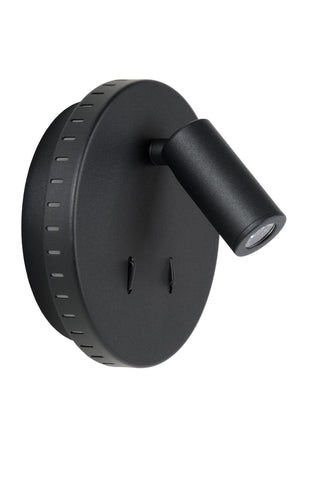 BENTJER - Bedlamp / Wandlamp - Ø 14 cm - LED - 3000K - Zwart