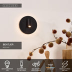 BENTJER - Bedlamp / Wandlamp - Ø 14 cm - LED - 3000K - Zwart