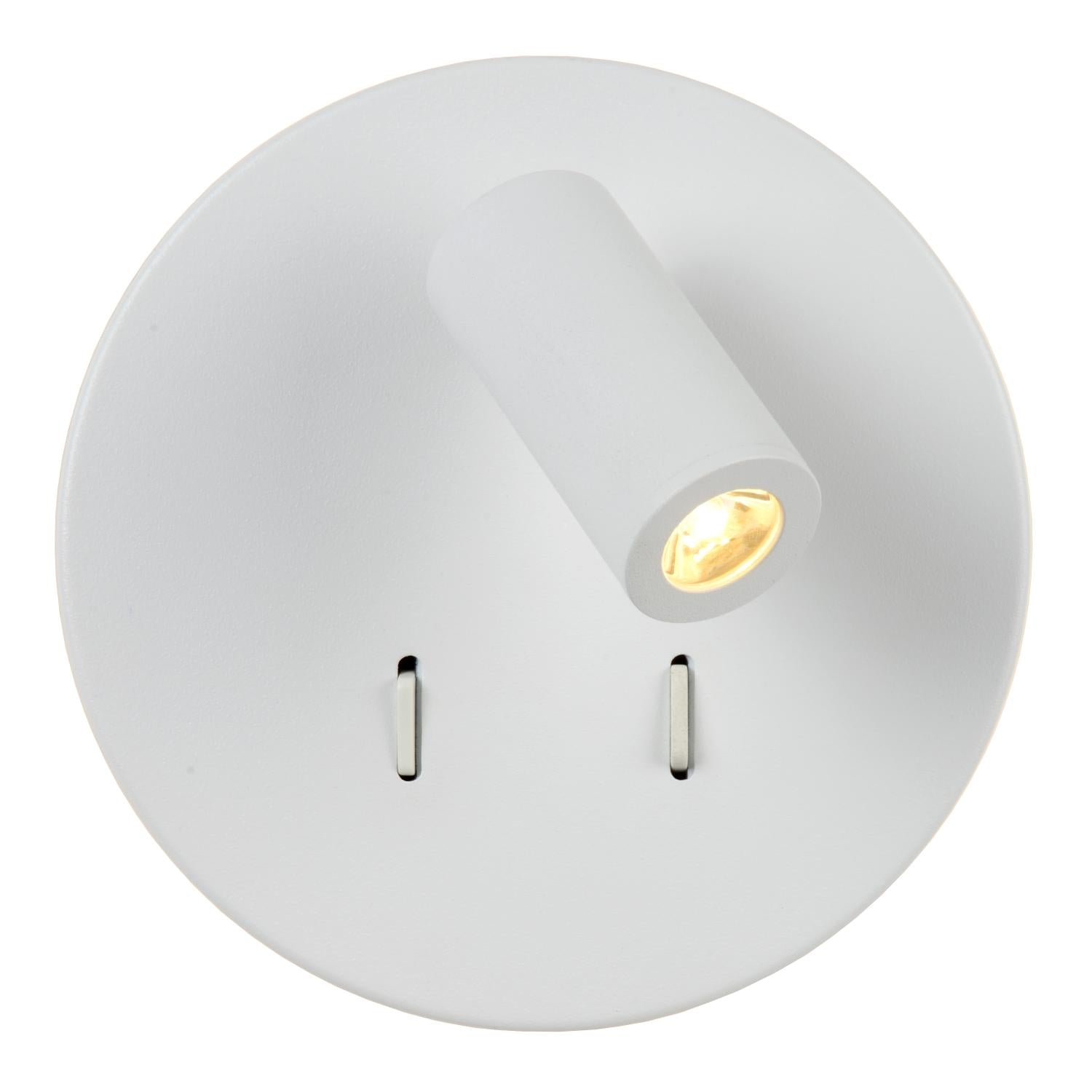 BENTJER - Bedlamp / Wandlamp - Ø 14 cm - LED - 3000K - Wit