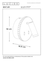 BENTJER - Bedlamp / Wandlamp - Ø 14 cm - LED - 3000K - Wit