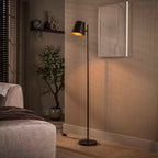 Vloerlamp Flex urban bruin - 1-lichts, 157 cm hoog