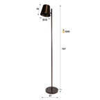 Vloerlamp Flex urban bruin - 1-lichts, 157 cm hoog