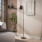 Vloerlamp Flex urban bruin - 1-lichts, 157 cm hoog