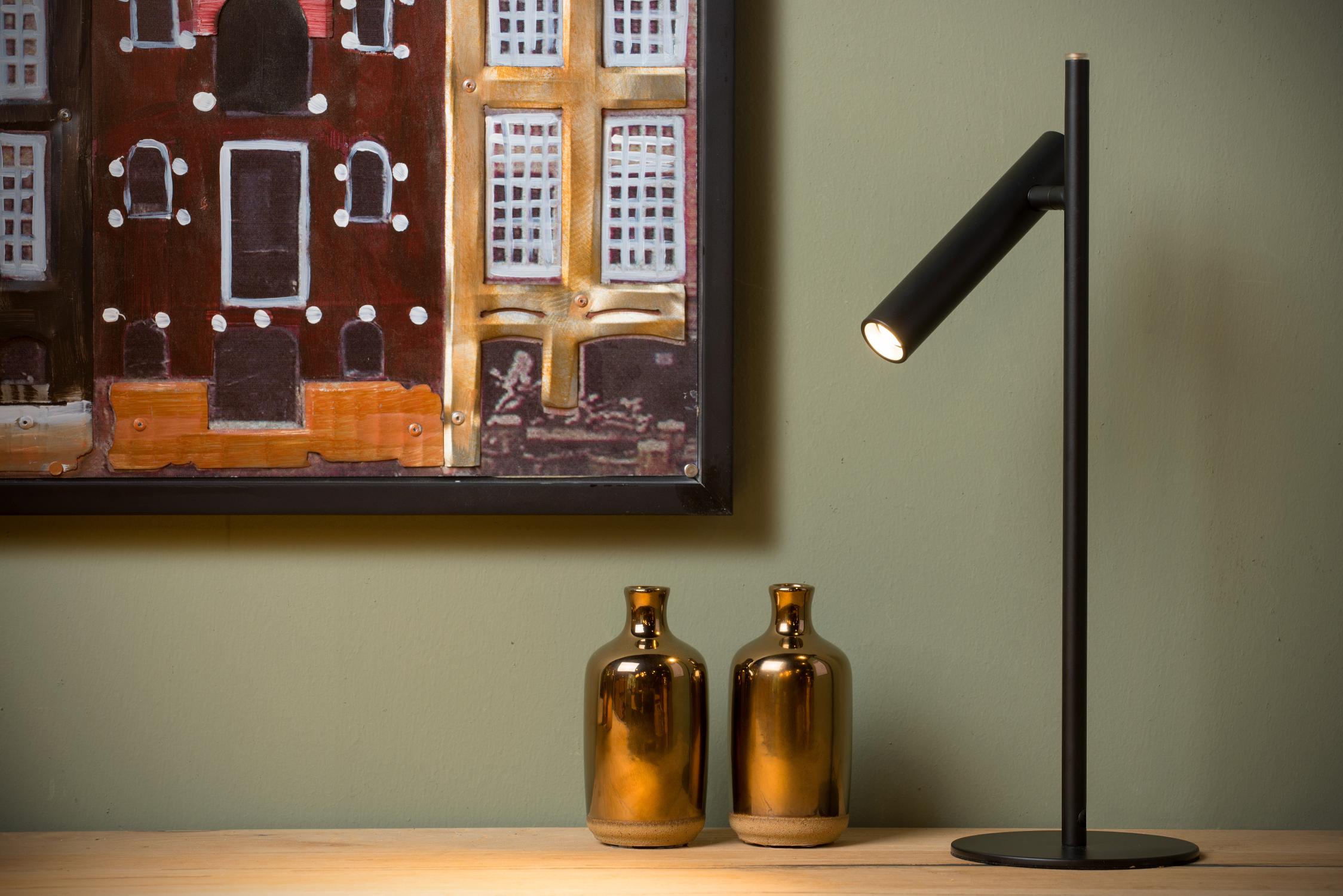 PHILON - Lampe de bureau - Ø 13 cm - LED Var. - 1x4,5W 3000K - Noir