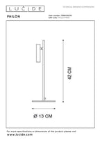 PHILON - Lampe de bureau - Ø 13 cm - LED Var. - 1x4,5W 3000K - Noir