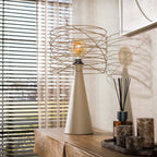 Lampe de table Curl beige - 1 lumière, hauteur 52 cm