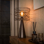 Lampe de table Curl brun urban - 1 lumière, hauteur 52 cm
