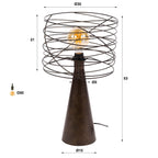Lampe de table Curl brun urban - 1 lumière, hauteur 52 cm