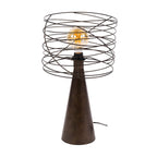 Lampe de table Curl brun urban - 1 lumière, hauteur 52 cm