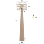 Lampadaire Curl beige - 1 lumière, hauteur 145 cm