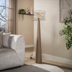 Lampadaire Curl beige - 1 lumière, hauteur 145 cm
